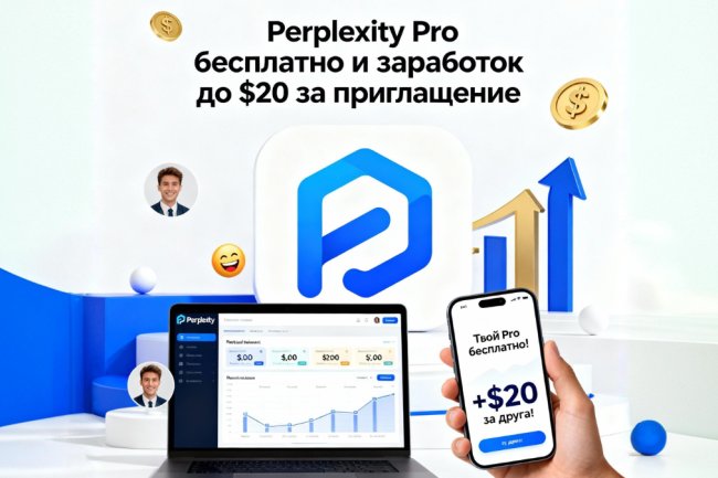 Бесплатный Perplexity Pro и до $20 за каждого приглашённого: пошаговый разбор, реальные примеры и хак для быстрой прибыли