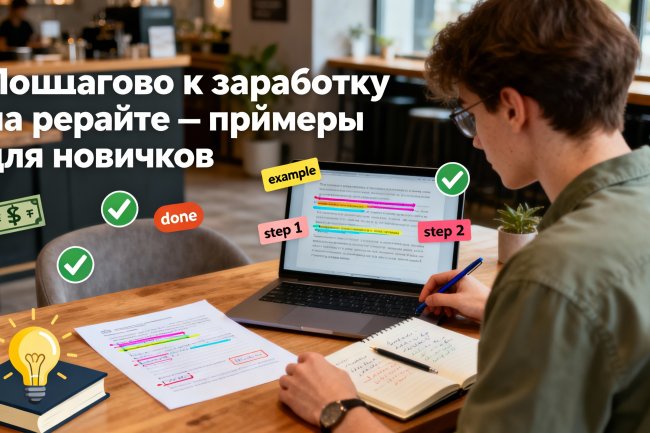 Заработок на рерайте для начинающих: пошаговая инструкция с примерами и первыми деньгами