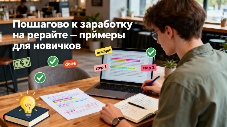 Заработок на рерайте для начинающих: пошаговая инструкция с примерами и первыми деньгами